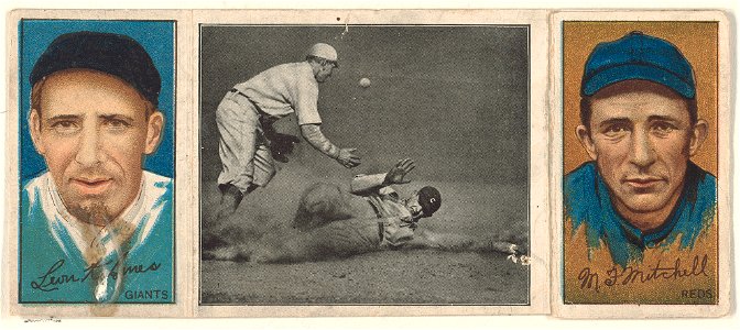 Leon Ames-M. F. Mitchell, New York Giants, Cincinnati Reds, baseball card portrait LCCN2008678473
