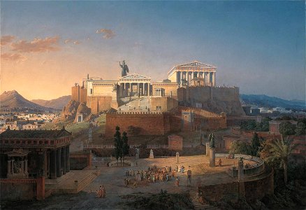 Leo-von-klenze-ideale-ansicht-der-akropolis-und-des-areopag-in-athen