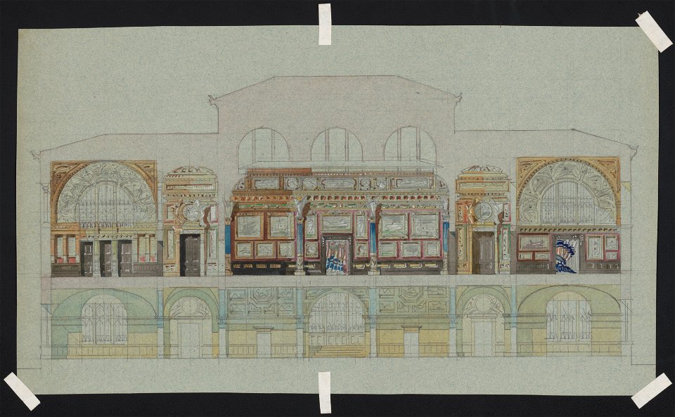 Lenox Library, New York, New York. Interior elevation LCCN2016652752