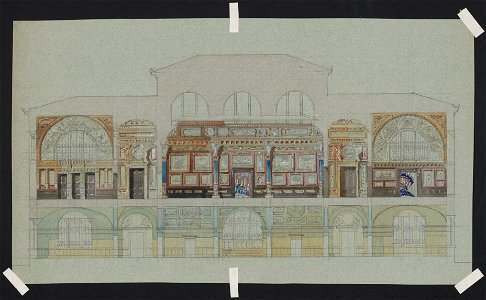 Lenox Library, New York, New York. Interior elevation LCCN2016652752