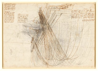 Leonardo da Vinci - RCIN 912337, Verso Mortars bombarding a fortress c.1503-4