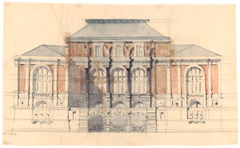 Lenox Library, New York, New York. Elevation LCCN2016652755