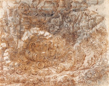 Leonardo da Vinci - A deluge - Google Art ProjectFXD. Free illustration for personal and commercial use.