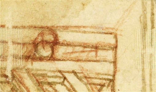 Leonardo da Vinci - RCIN 912451, Verso A fragment of embankment stakes c.1493