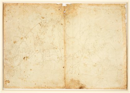 Leonardo da Vinci - RCIN 912279, v, A scheme for a canal to bypass the Arno c.1503-4