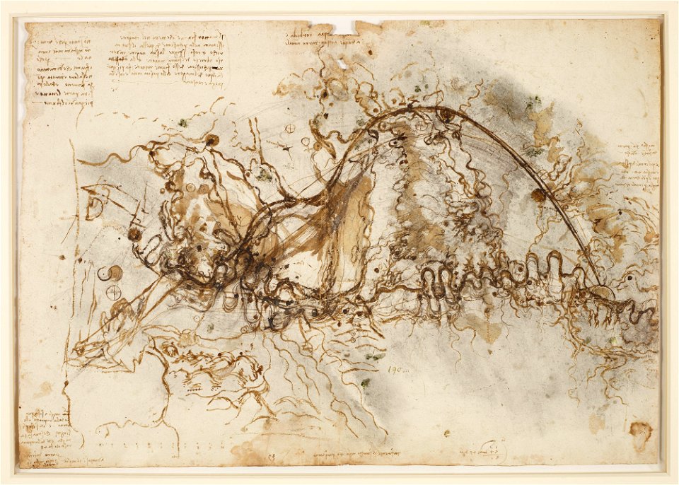 Leonardo da Vinci - RCIN 912279, A scheme for a canal to bypass the Arno c.1503-4