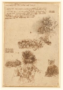 Leonardo da Vinci - RCIN 912388, Apocalyptic scenes, with notes c.1517-18