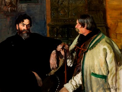 Leon Wyczółkowski - Portrait of Stanisław Witkiewicz with Wojciech Roj - MNK II-b-874 - National Museum Kraków