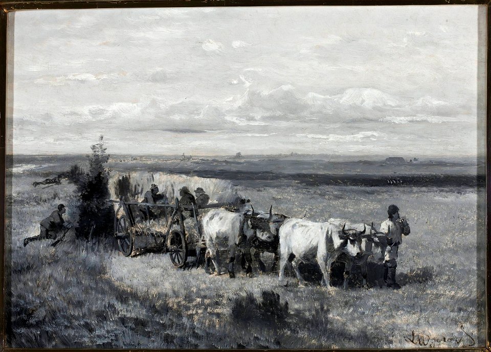 Leon Wyczółkowski - Hunting bustards - MP 2487 MNW - National Museum in Warsaw