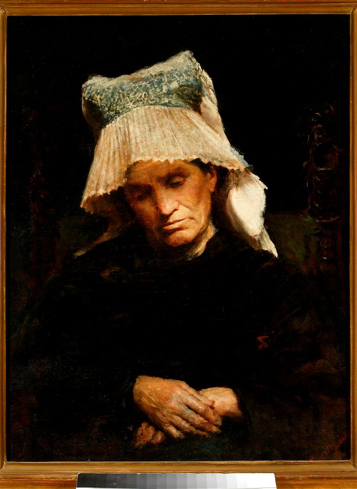 Leon Wyczółkowski - Old woman in a cap - MP 2664 MNW - National Museum in Warsaw