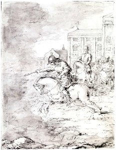 Leonaert Bramer - Marcus Curtius Leaping into the Abyss on His Horse - WGA03098