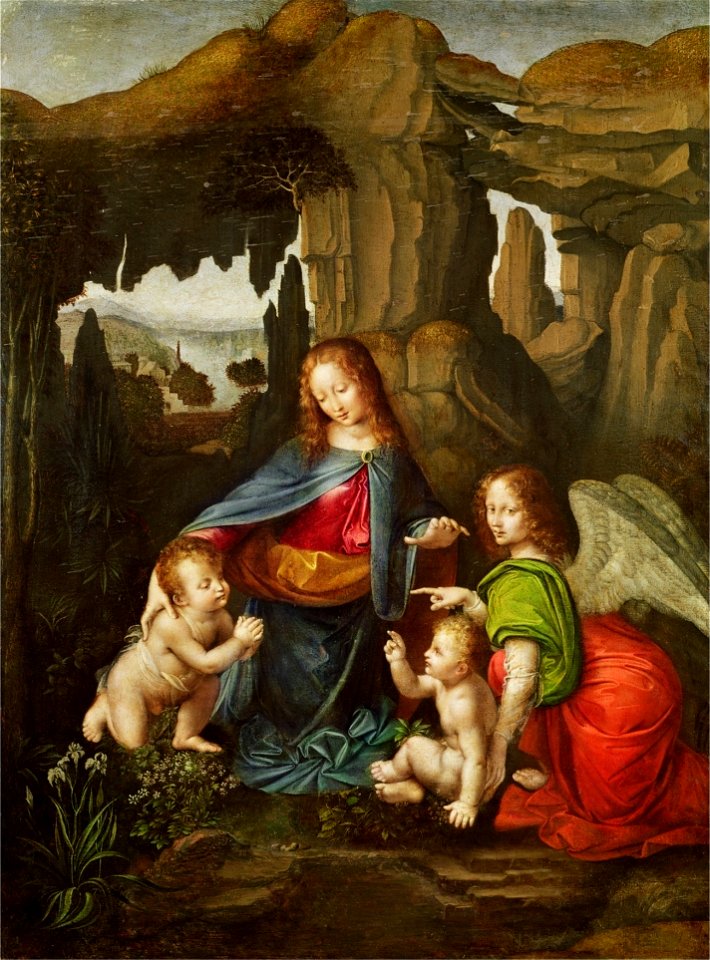 Leonardo da Vinci (d'après) - La Vierge aux Rochers (Musée des beaux-arts de Caen)