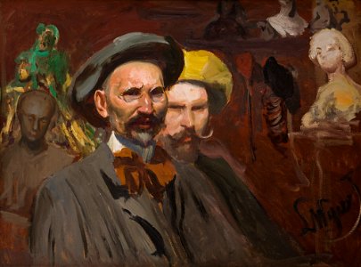 Leon Wyczółkowski - Self-Portrait with Konstanty Laszczka - MNK II-b-213 - National Museum Kraków