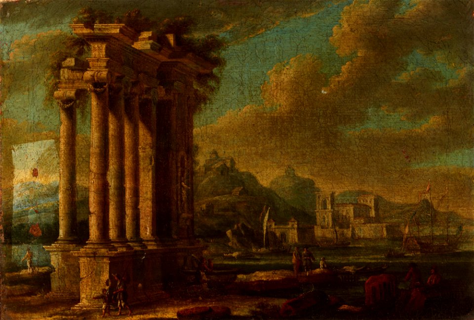 Leonardo Coccorante - Maritime Landscape with Ruins - MNK XII-A-77 - National Museum Kraków