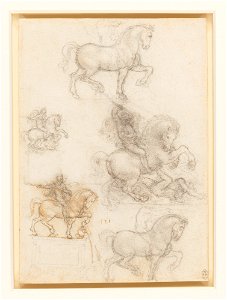 Leonardo da Vinci - RCIN 912360, Designs for an equestrian monument c.1517-18