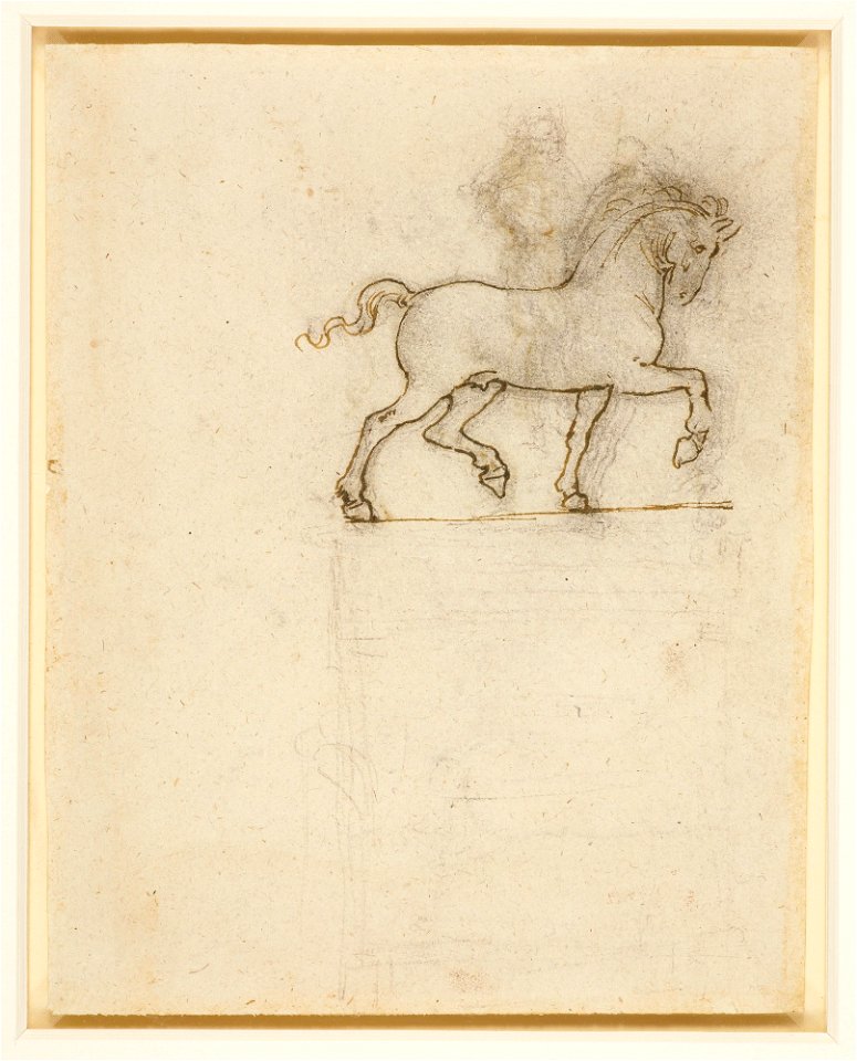 Leonardo da Vinci - RCIN 912356, Verso A study for an equestrian monument Verso c.1517-18