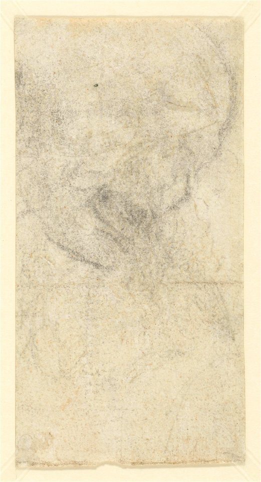 Leonardo da Vinci - RCIN 912441, v, The head and shoulders of an old man in profile wearing a hat c.1480-85