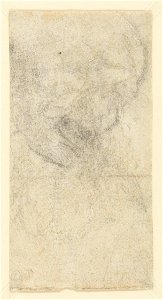 Leonardo da Vinci - RCIN 912441, v, The head and shoulders of an old man in profile wearing a hat c.1480-85