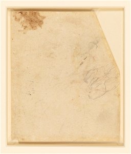 Leonardo da Vinci - RCIN 912489, v, A caricature of a bald fat man c.1485-90
