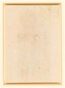 Leonardo da Vinci - RCIN 912573, Verso A nude male figure c.1517-18