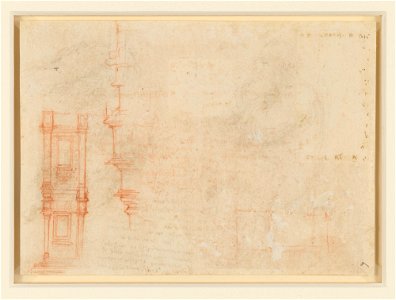 Leonardo da Vinci - RCIN 912579, Verso Architectural studies c.1512-13