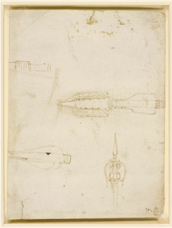 Leonardo da Vinci - RCIN 912651, Designs for weapons c.1485
