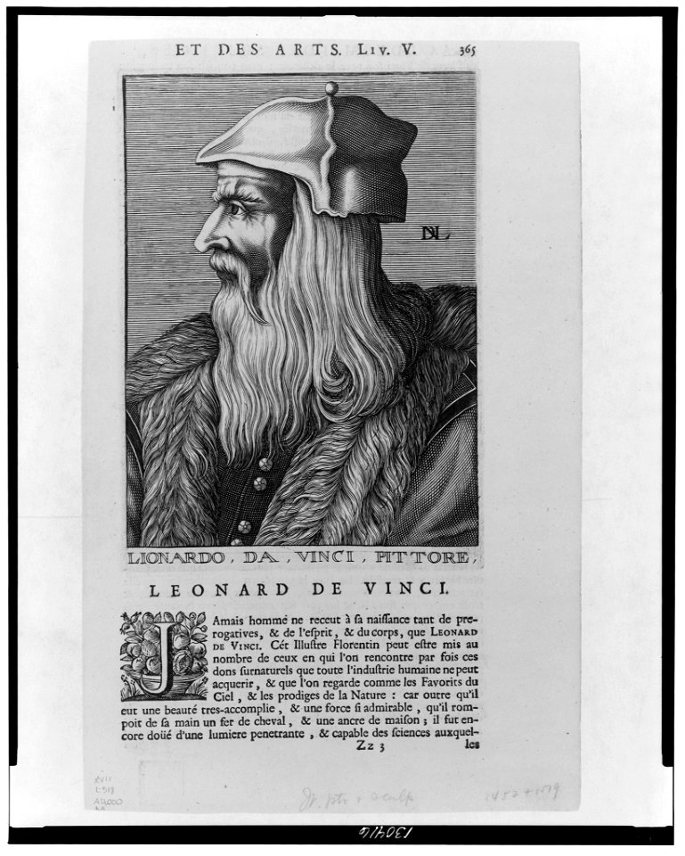 Leonard De Vinci Lionardo Da Vinci, pittore - - NDL (monogram). LCCN2002706803