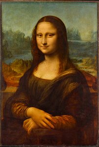 Leonardo da Vinci - Mona Lisa (Louvre, Paris). Free illustration for personal and commercial use.