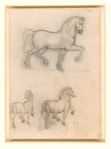 Leonardo da Vinci - RCIN 912344, Designs for an equestrian monument c.1517-18