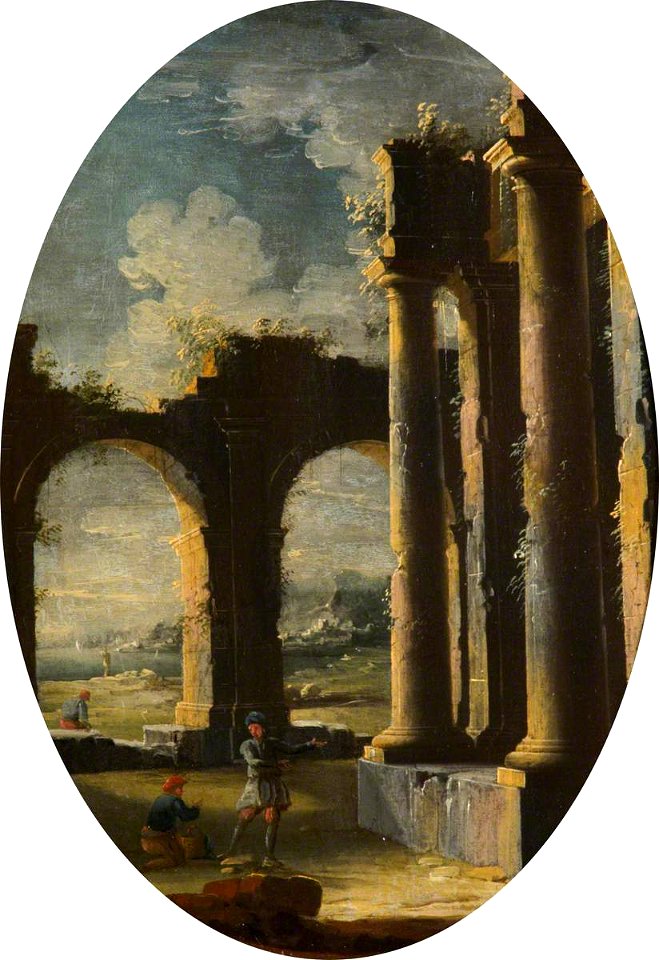 Leonardo Coccorante (1680-1750) - Capriccio of Classical Ruins with Labourers - 1530128.1 - National Trust