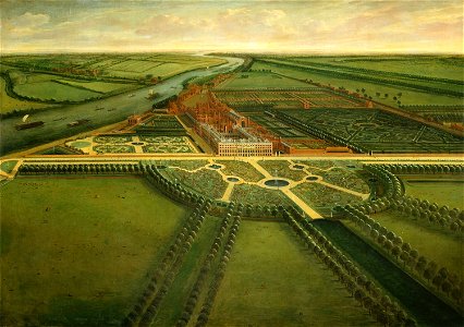 Leonard Knyff (1650-1722) - A View of Hampton Court - RCIN 404760 - Royal Collection