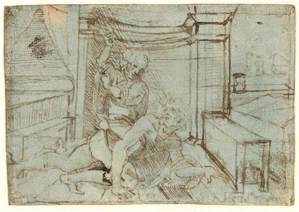 Leonardo da Vinci - Aristoteles und Phyllis, um 1475, 21487