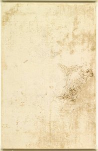 Leonardo da Vinci - RCIN 912370, Verso A design for a decorated cuirass c.1478-80