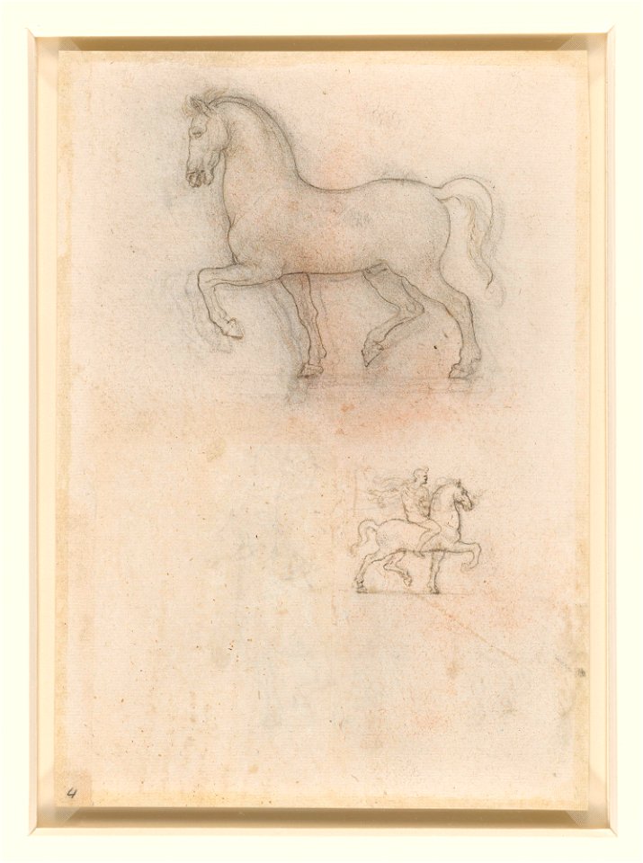 Leonardo da Vinci - RCIN 912344, v, Designs for an equestrian monument c.1517-18