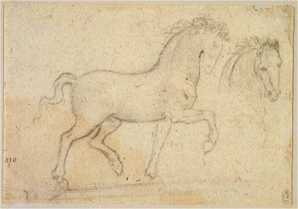 Leonardo da Vinci - RCIN 912341, A study for an equestrian monument c.1517-18
