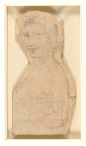 Leonardo da Vinci - RCIN 912793, The bust of a young man c.1518