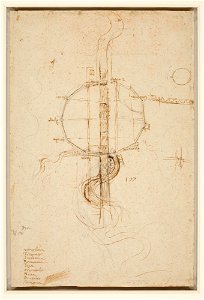 Leonardo da Vinci - RCIN 912681, A schematised plan of Florence c.1515