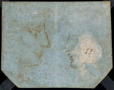 Leonardo da Vinci - RCIN 912437, Two heads of young men in profile c.1490. Free illustration for personal and commercial use.