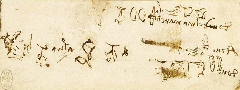 Leonardo da Vinci - RCIN 912695, Pictographs c.1487-90