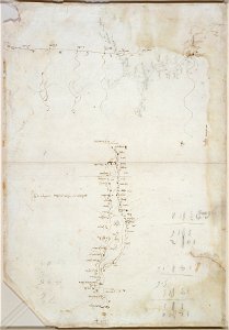 Leonardo da Vinci - RCIN 912674, Sketch-maps of the course of the river Oglio, south of the Lago d'Iseo c.1510