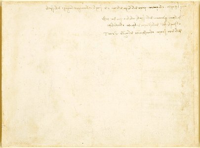 Leonardo da Vinci - RCIN 919132, Verso Notes on human proportion c.1490. Free illustration for personal and commercial use.