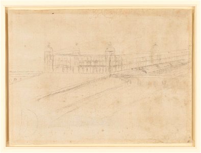 Leonardo da Vinci - RCIN 912292, Verso A design for a palace c.1517-18