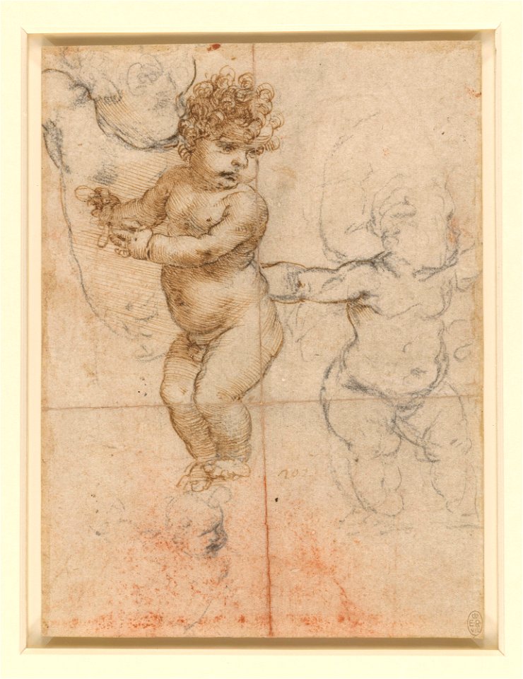 Leonardo da Vinci - RCIN 912562, Studies of an infant c.1504-8