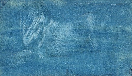 Leonardo da Vinci - RCIN 912289, The body of a horse in profile c.1490