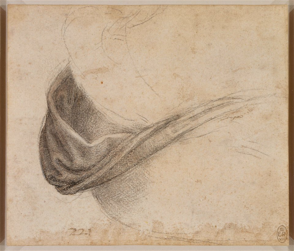 Leonardo da Vinci - RCIN 912529, The drapery of the Virgin's hip c.1510-15
