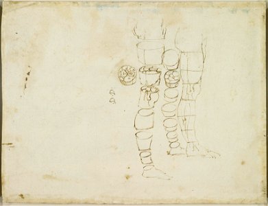 Leonardo da Vinci - RCIN 912627, Verso The leg sectioned c.1485-90