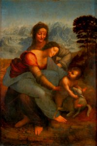 Leonardo da Vinci - La Vierge, l'Enfant Jésus et sainte Anne (Louvre)