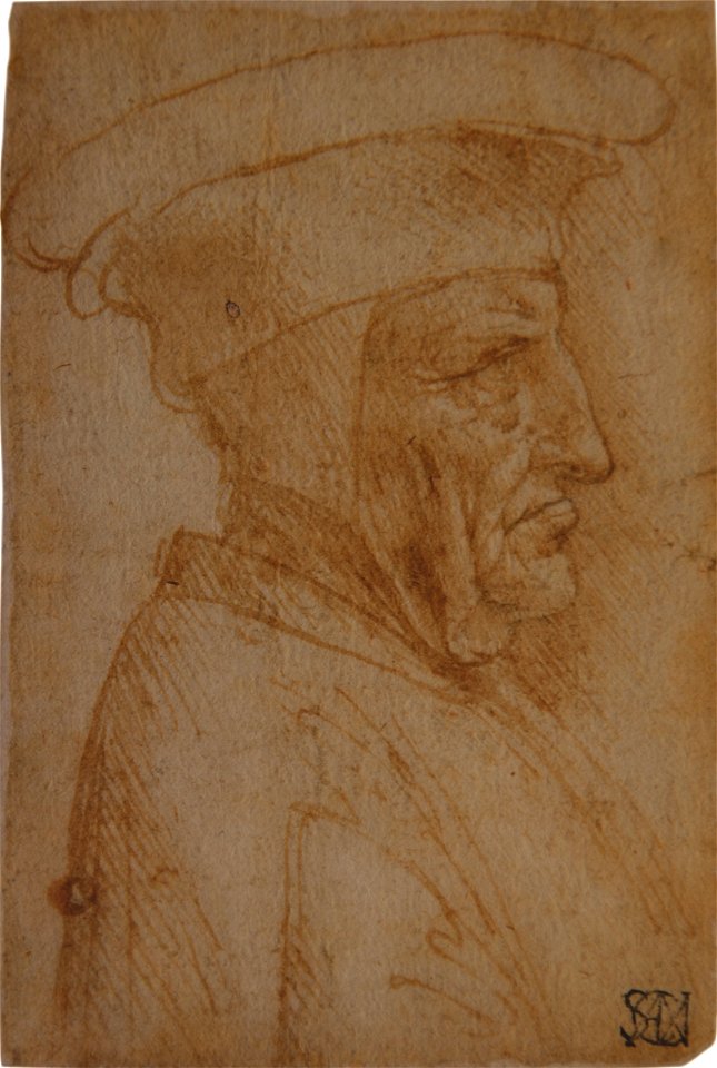 Leonardo da Vinci - Portrait Bust of a Man Wearing a Hat, 1603