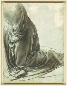 Leonardo da Vinci - RCIN 912521, The drapery of a kneeling figure c.1491-4