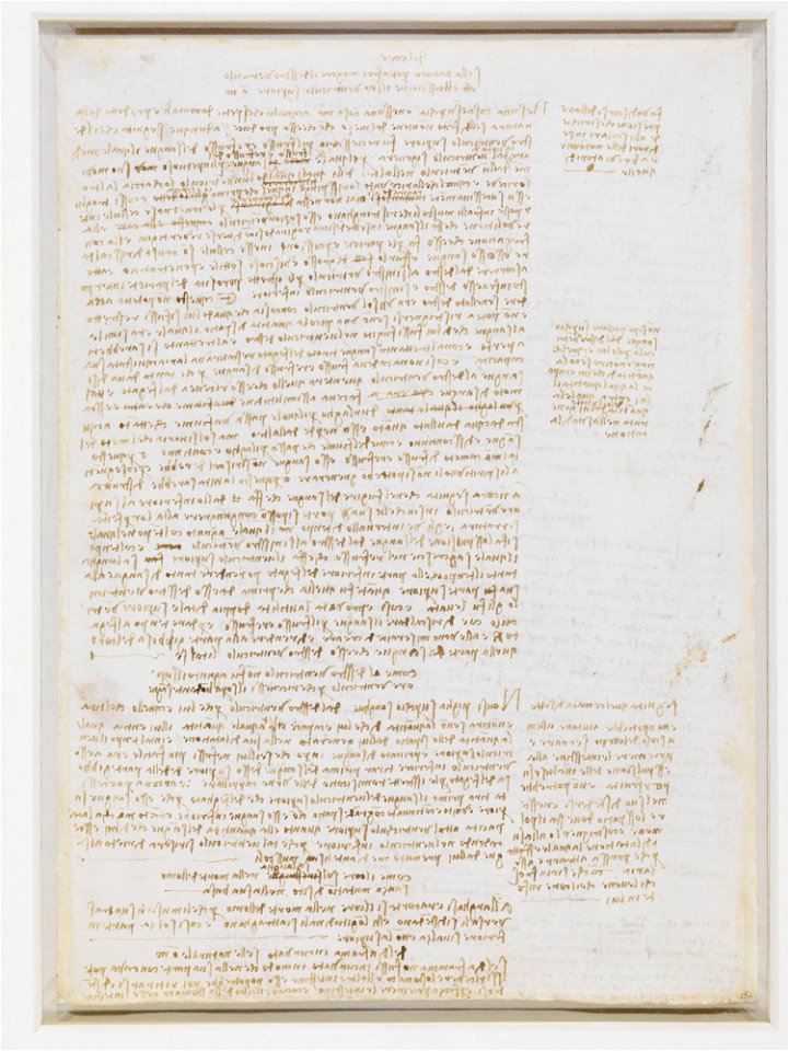 Leonardo da Vinci - RCIN 919063, Verso Notes on the action of the heart, etc. c.1511-13